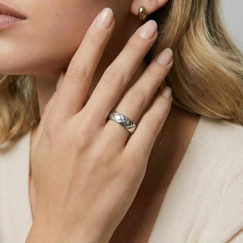 Anneau en acier matelassé