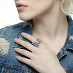 Bague Papillon Azur