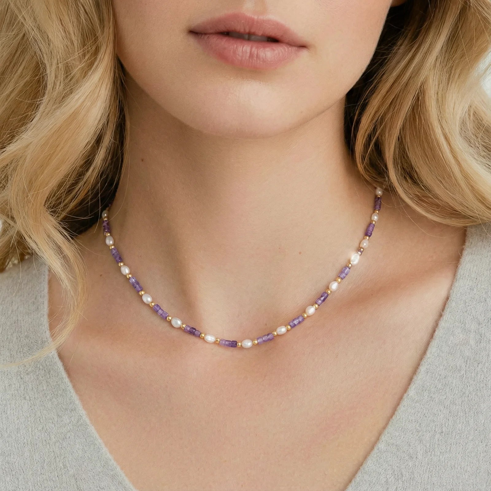 Amethyst Pearl Harmony Necklace