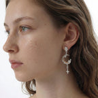 Boucles d'Oreilles Lune Céleste et Étoiles