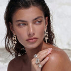 Boucles d'Oreilles Pendantes Art Liquide
