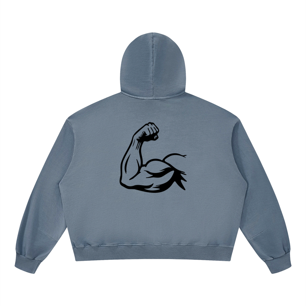 Hoodie Unisexe Boxy Vintage Délavé