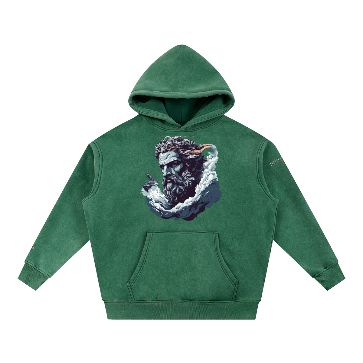 Snow Wash Fleece Oversize Hoodie