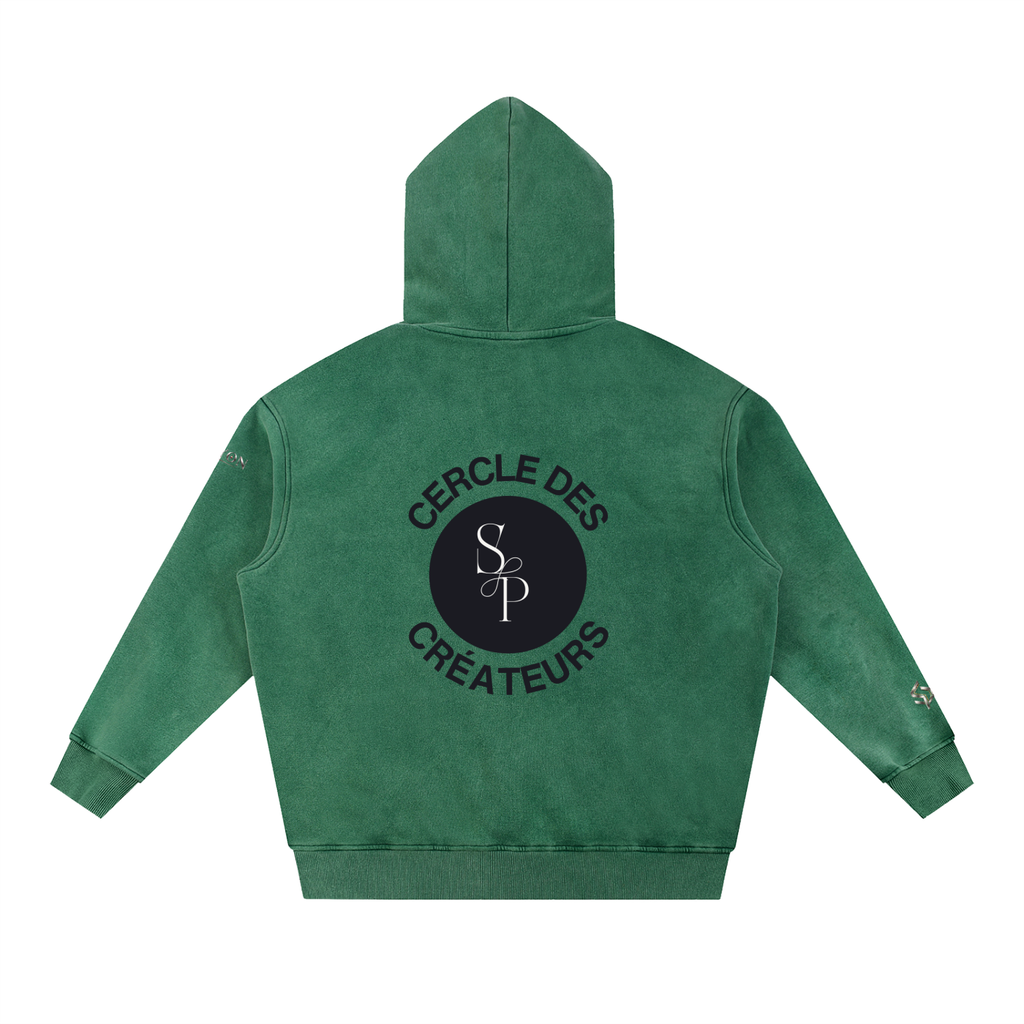 Snow Wash Fleece Oversize Hoodie