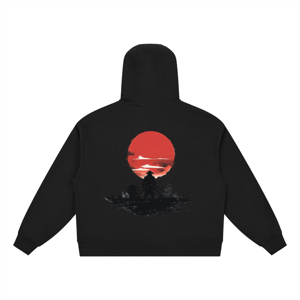 Boxy Button Placket Hoodie