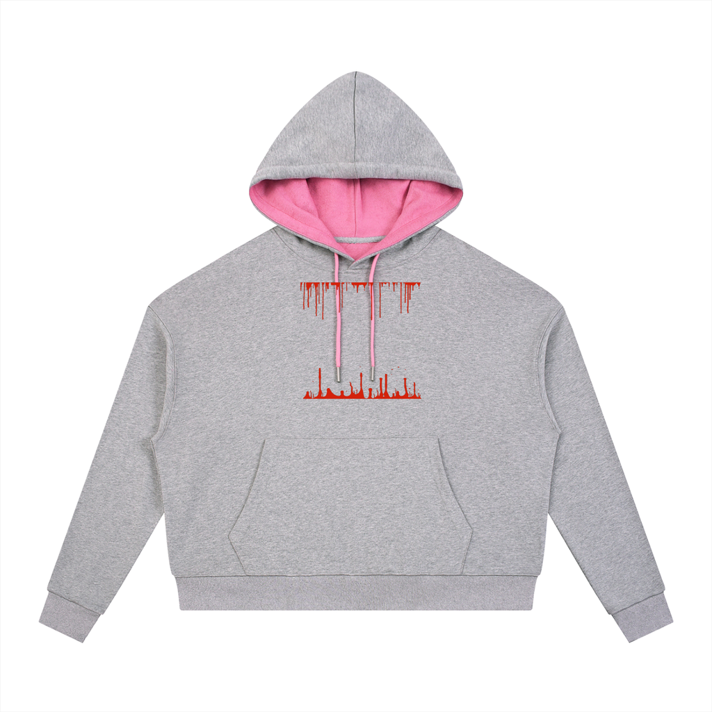 Contrast Drawstring Hoodie