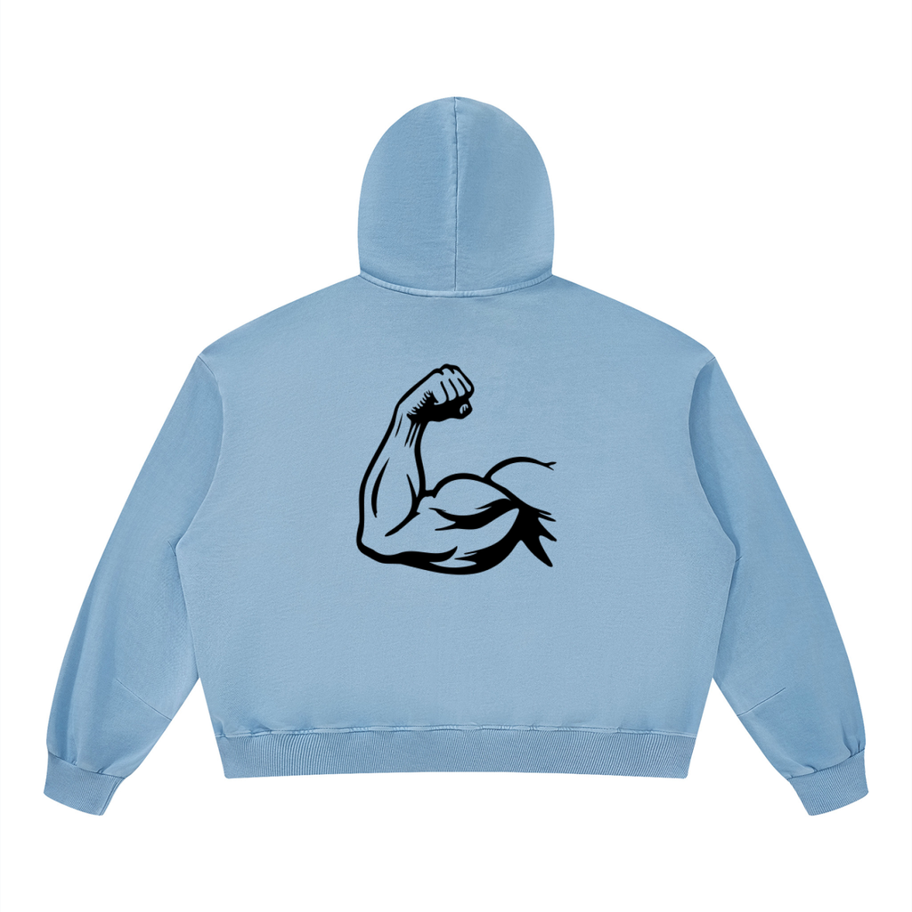 Hoodie Unisexe Boxy Vintage Délavé