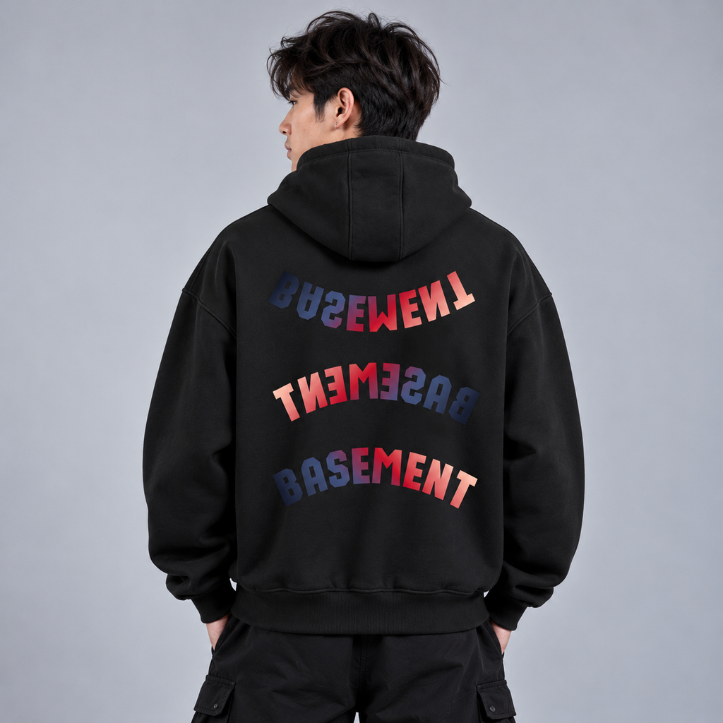 Fleeced High Neck Hoodie