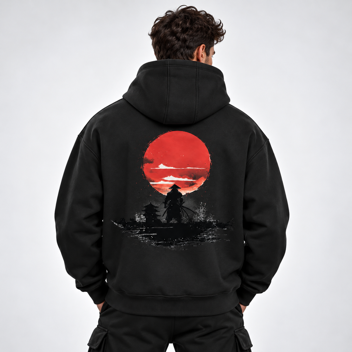 Boxy Button Placket Hoodie