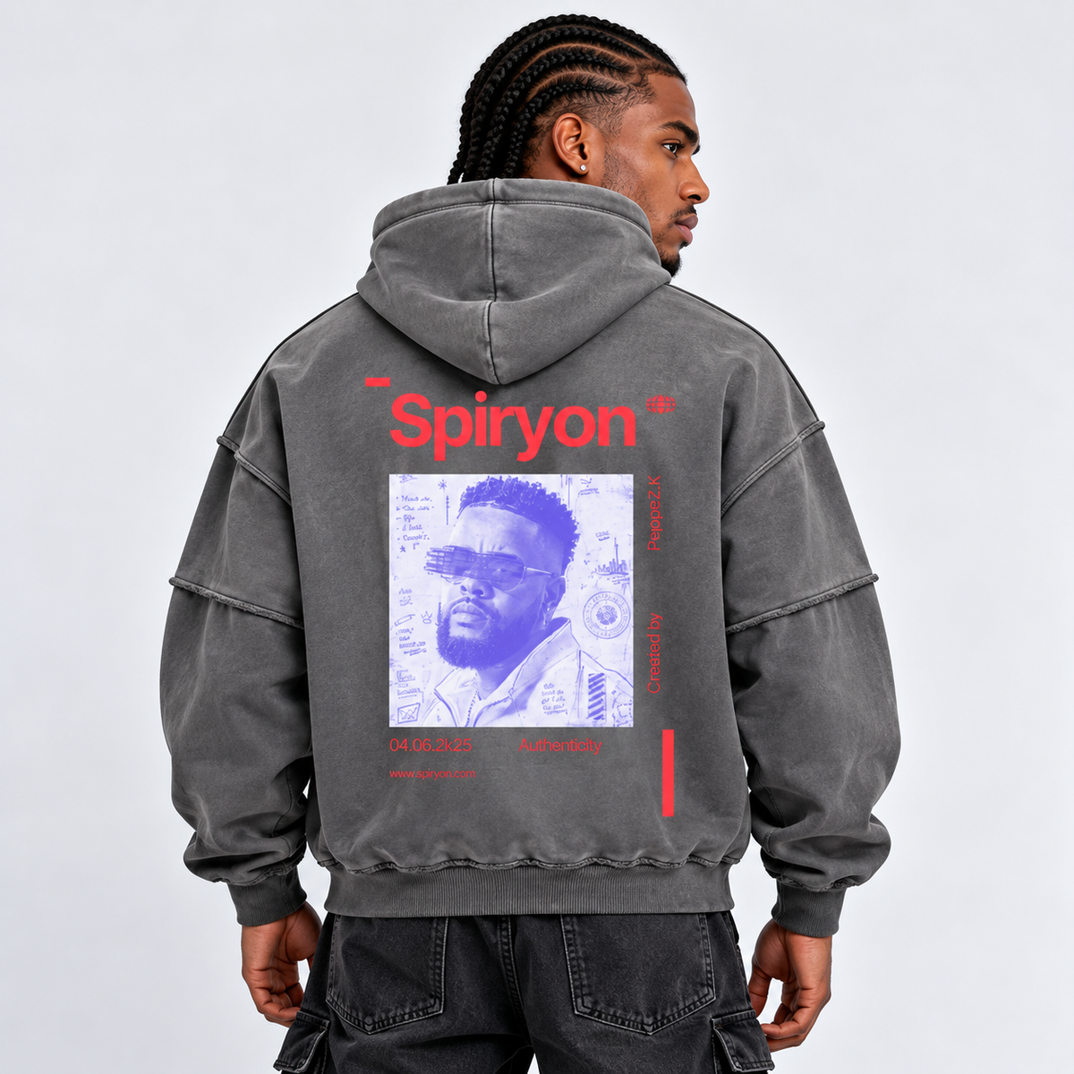 Hoodie Urban Raw Snow Wash