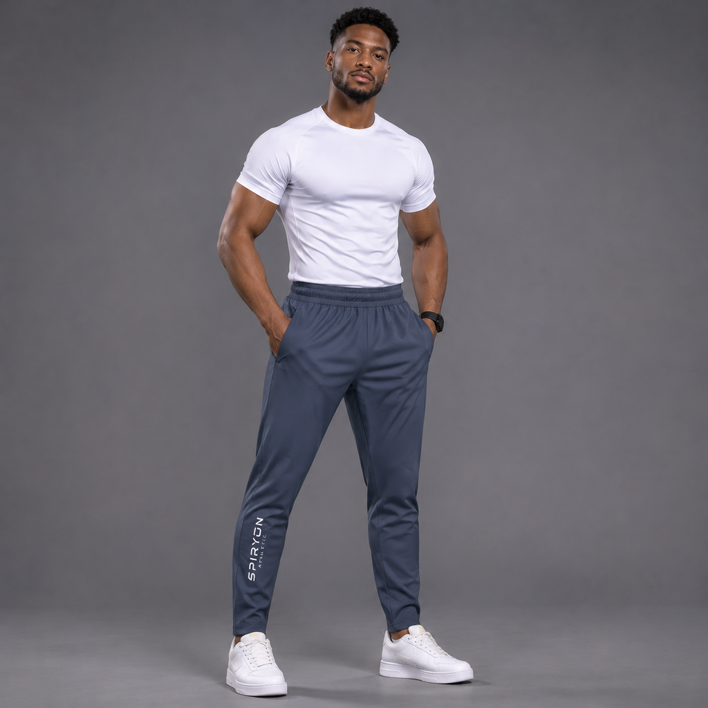 Pantalon droit à taille élastique