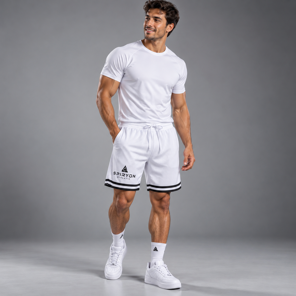 Short de basketball à rayures classiques