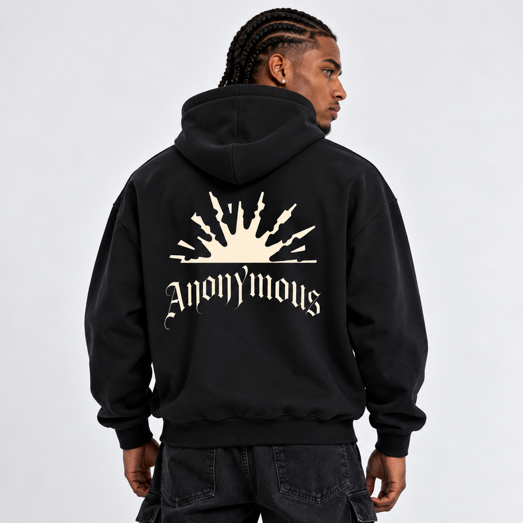 Sweat à capuche zippé oversize – Fleece Anonymous