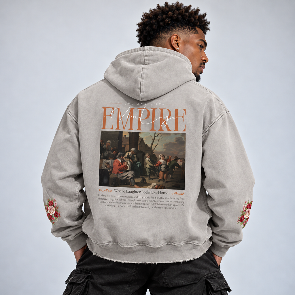 Hoodie Streetwear Vintage Snow Wash