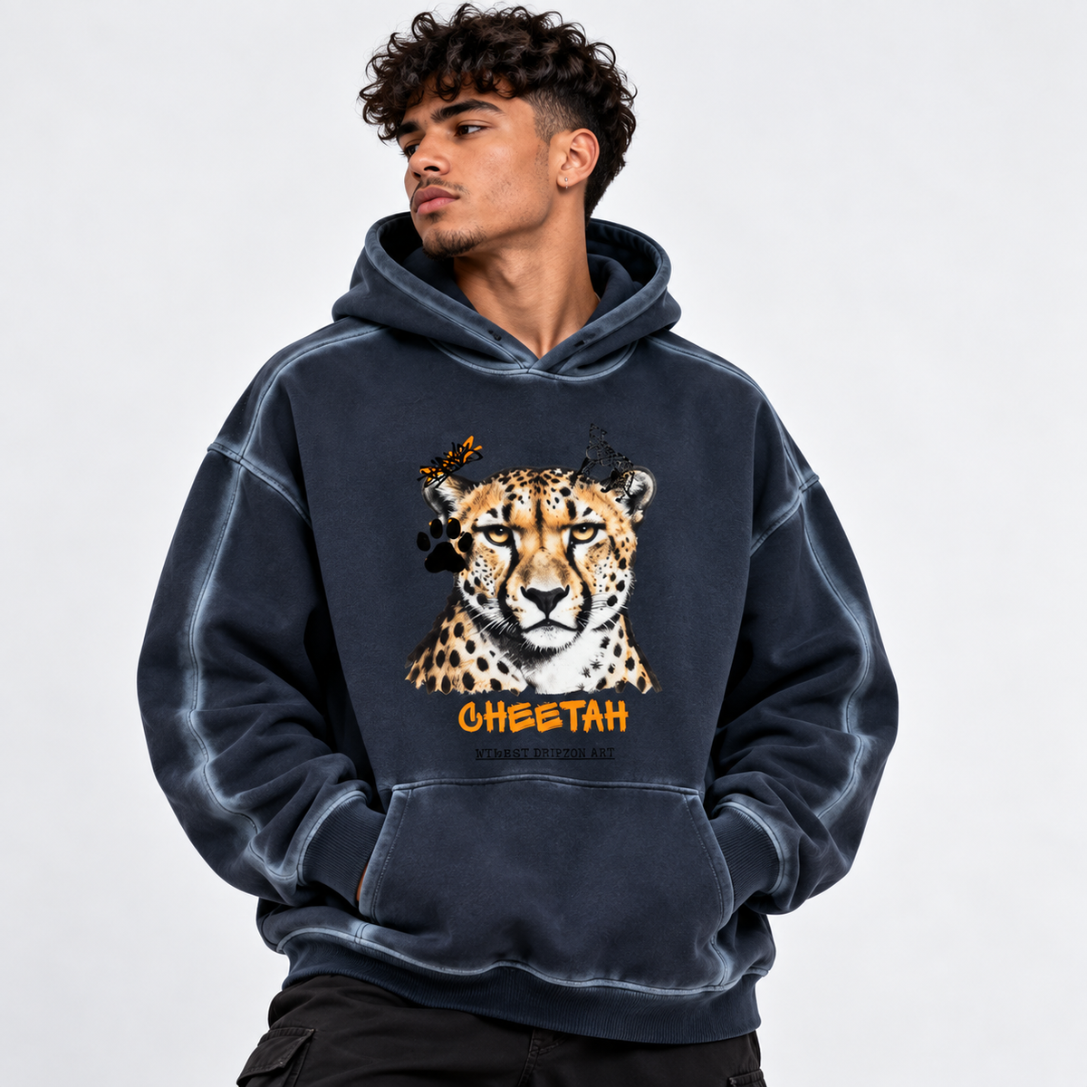 Sweat à capuche vintage oversize