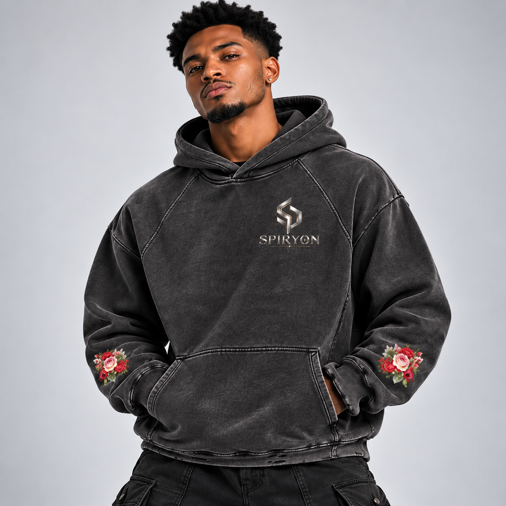 Hoodie Streetwear Vintage Snow Wash