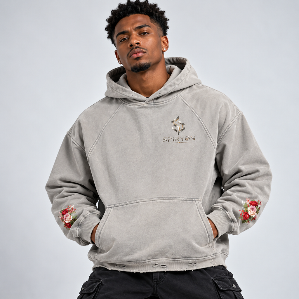 Hoodie Streetwear Vintage Snow Wash