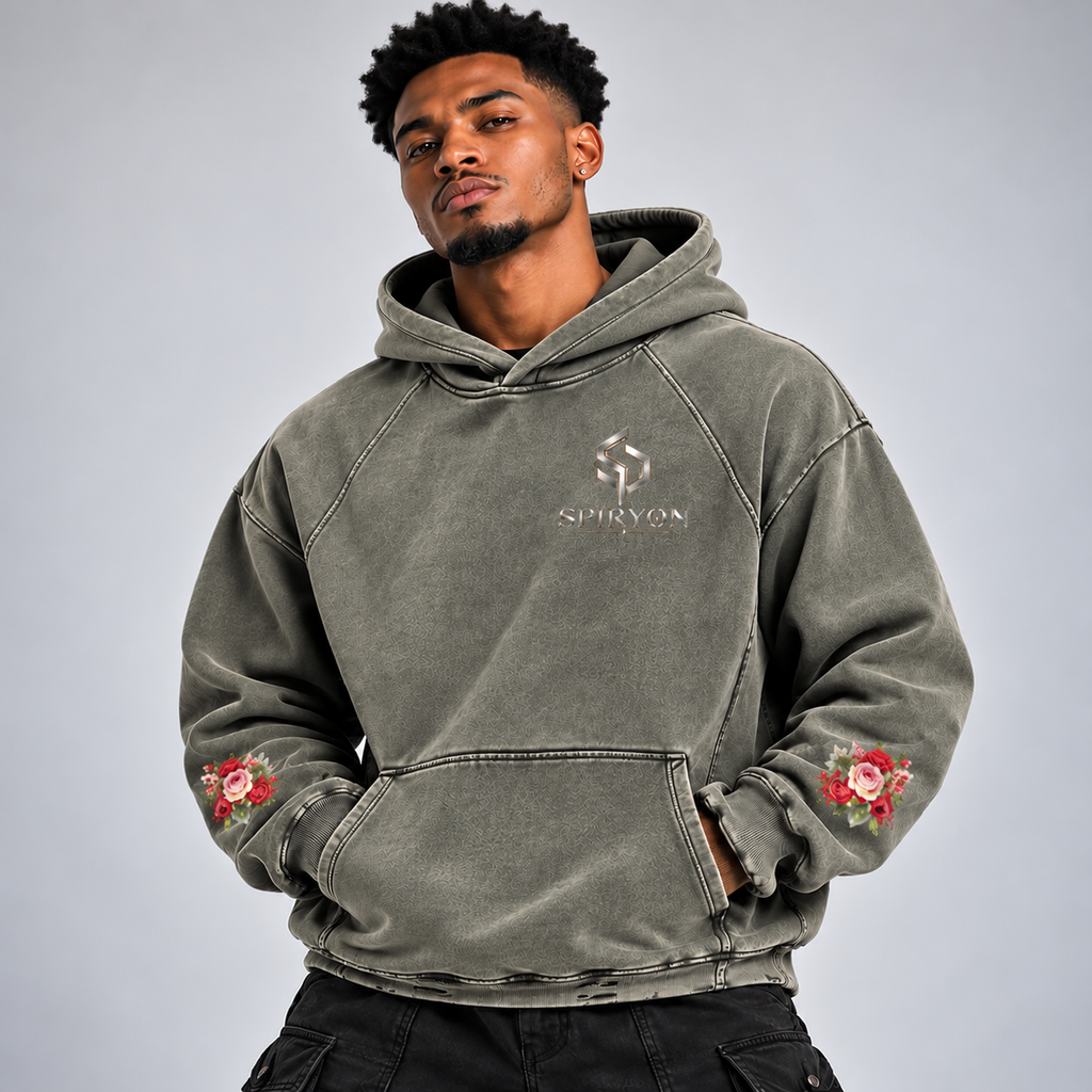 Hoodie Streetwear Vintage Snow Wash