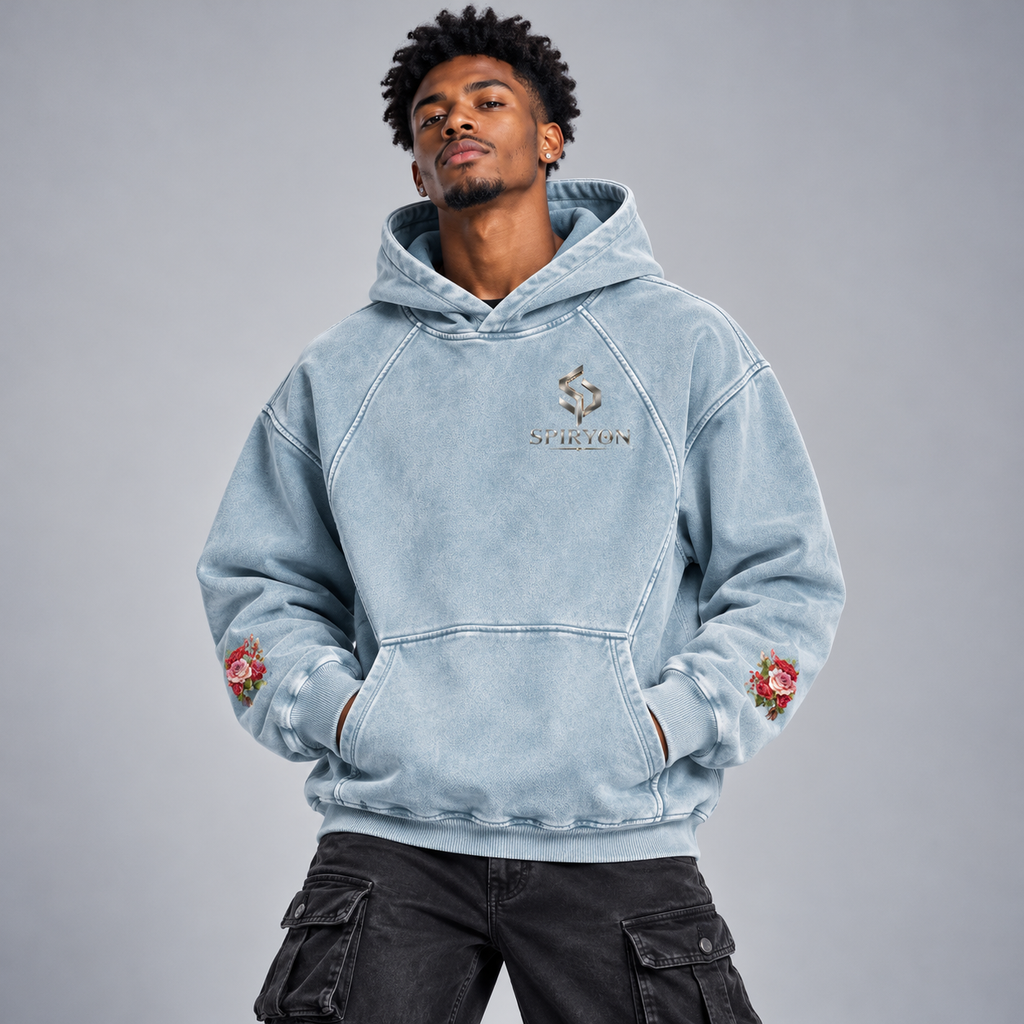 Hoodie Streetwear Vintage Snow Wash