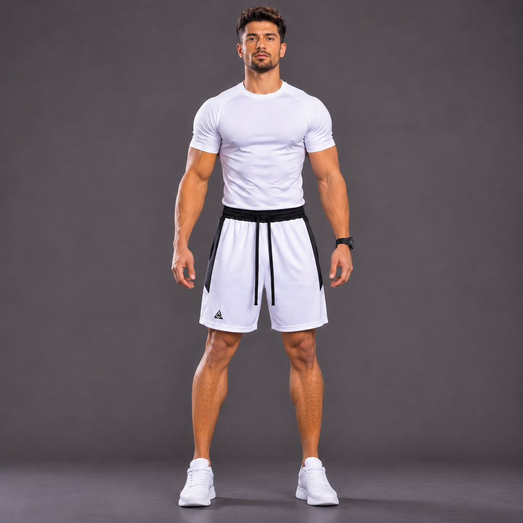 Short de sport à cordon de serrage