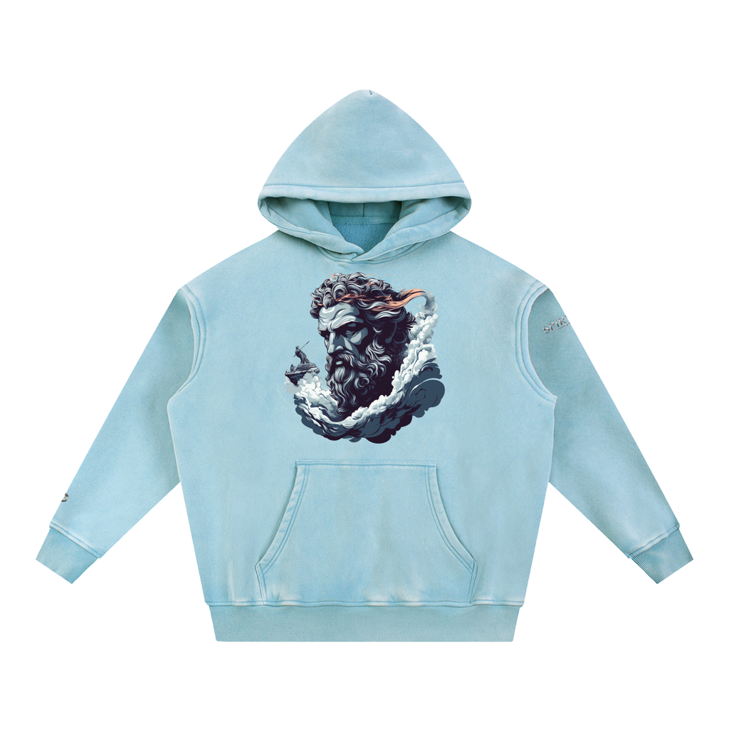 Snow Wash Fleece Oversize Hoodie