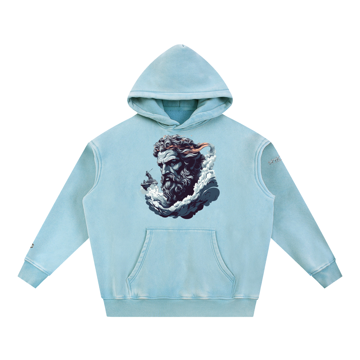 Snow Wash Fleece Oversize Hoodie