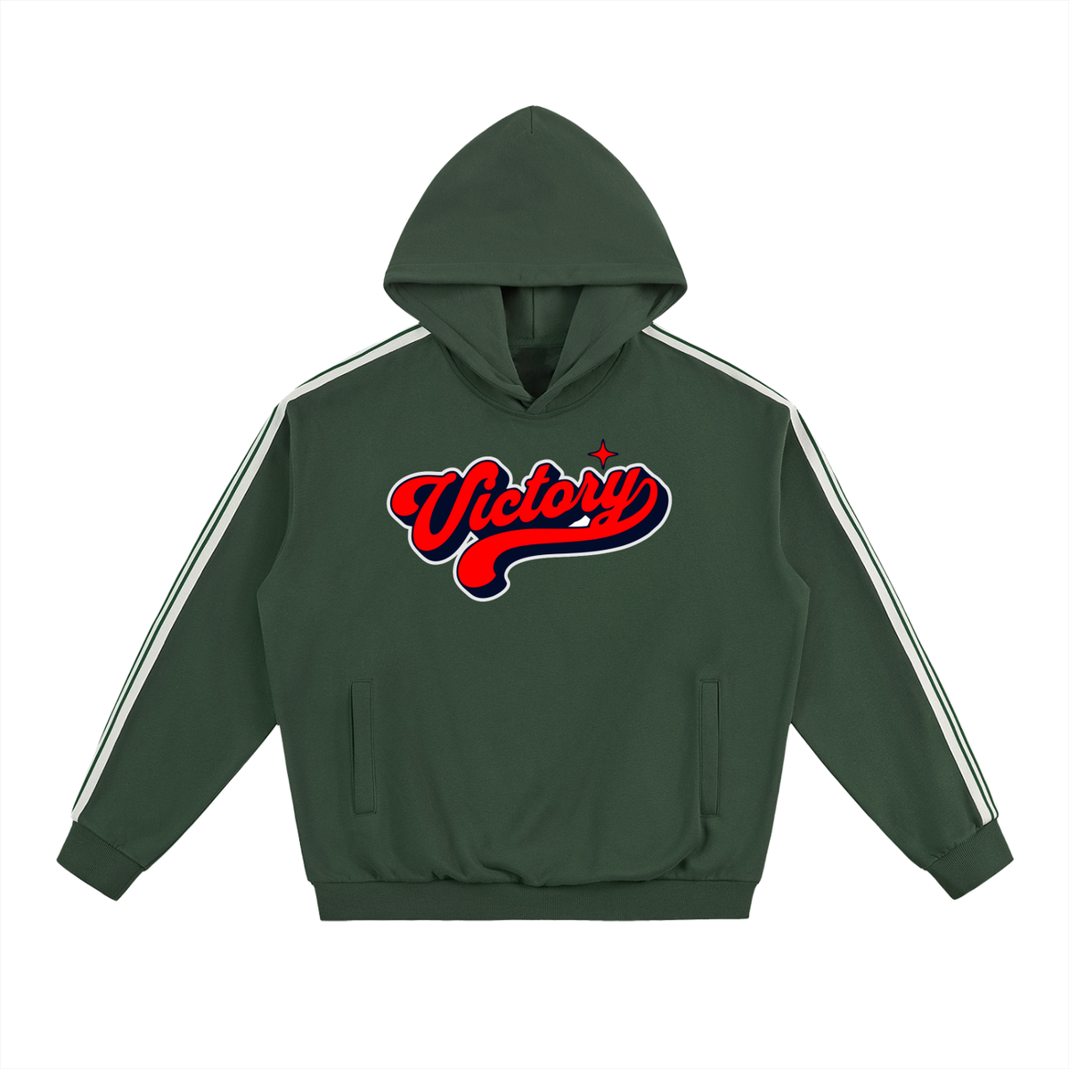 Side Stripe Drop-Shoulder Hoodie