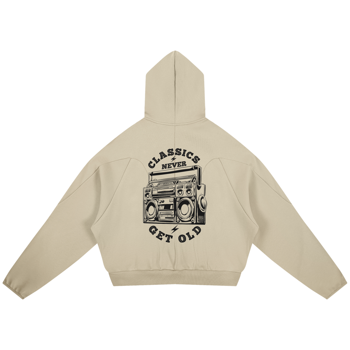 Curved Panel Raglan Hoodie