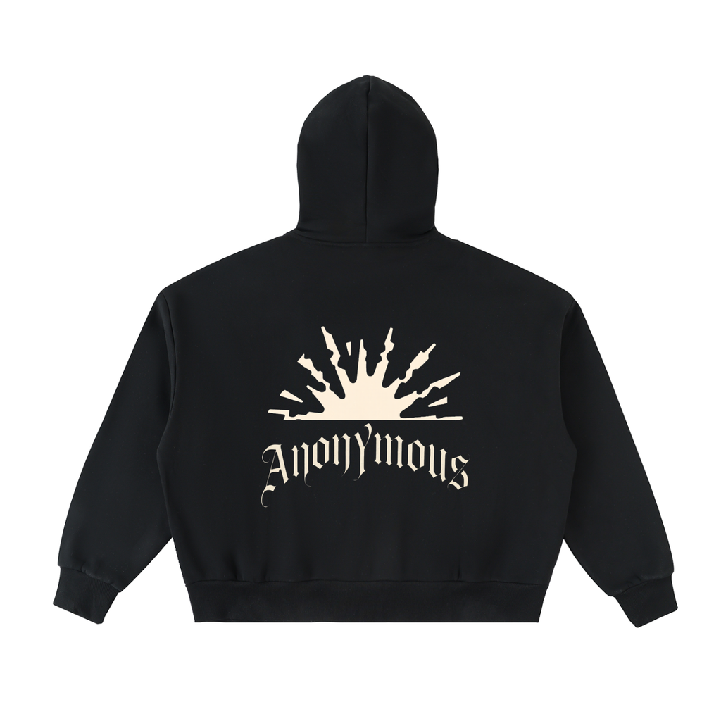 Sweat à capuche zippé oversize – Fleece Anonymous