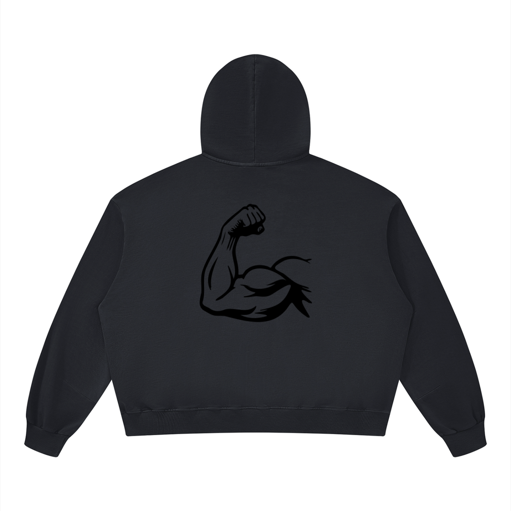 Hoodie Unisexe Boxy Vintage Délavé