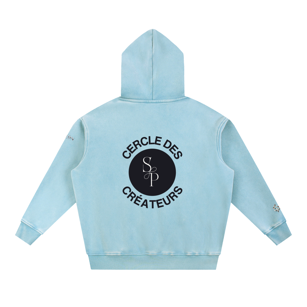 Snow Wash Fleece Oversize Hoodie