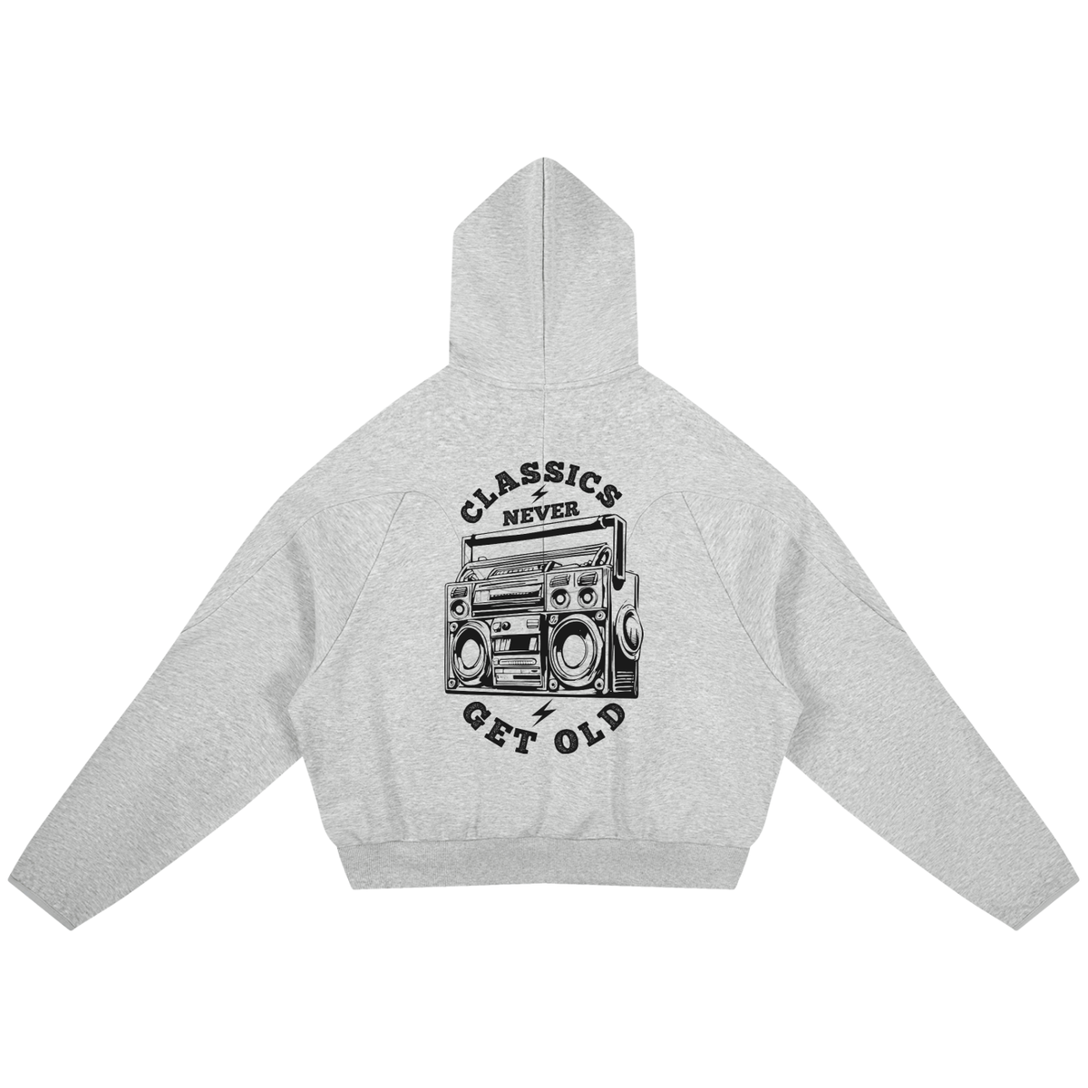 Curved Panel Raglan Hoodie
